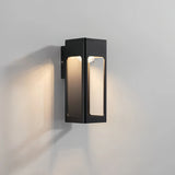 Aplique rectangular exterior LED IP65 moderno de metal negro
