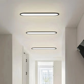Lámpara de techo ovalada LED regulable minimalista para pasillo