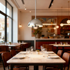 Lampara colgante tipo campana de metal diseño moderno regulable en altura para comedor