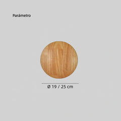 Aplique pared redondo de madera LED estilo nórdico para salón