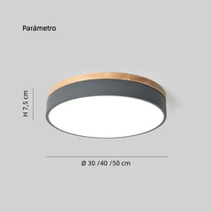 Plafón redondo de techo nórdico regulable de metal para dormitorio