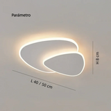 Plafón triangular de diseño moderno con LED blanco para dormitorio