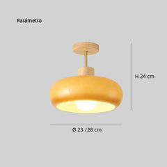 Lámpara de techo para pasillos LED de vidrio redonda de estilo nórdico