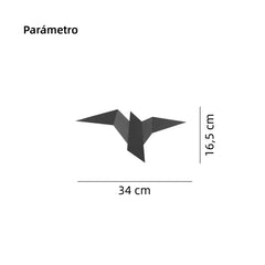 Aplique LED Pájaro Origami Moderno para Salón