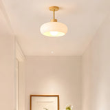 Lámpara de techo para pasillo LED de vidrio y madera Bauhaus