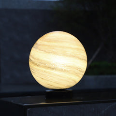 Sobremuro exterior solar moderno de vidrio con diseño lunar para jardín