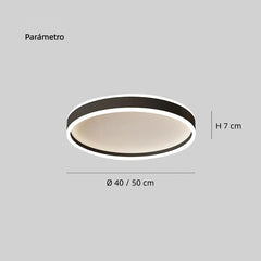 Lámpara circular de techo LED regulable de estilo moderno para dormitorio