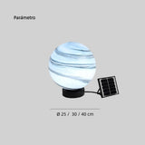 Sobremuro exterior moderno solar de vidrio diseño luna para jardín