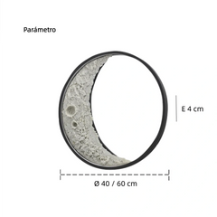 Aplique LED Exterior Media Luna Luz Ambiental Moderna