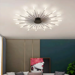 Lámpara de techo sputnik regulable moderna de metal para salón