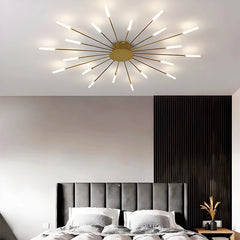 Lámpara de techo sputnik regulable moderna de metal para salón