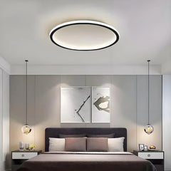Plafón LED redondo moderno regulable con luz suave para dormitorio