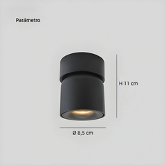 Foco orientable de techo LED moderno de metal para salón