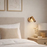 Aplique de pared de lectura moderno LED orientable para mesita de noche