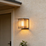 Aplique de pared exterior solar rectangular moderno LED IP65 para jardín