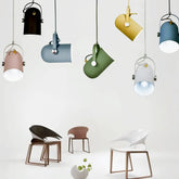 Lampara colgante moderna orientable LED de metal para mesita de noche