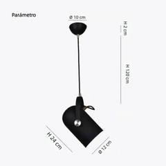 Lámpara colgante moderna orientable de metal en color morandi para mesilla de noche