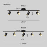 Foco de Luz Techo LED Tricolor de Superficie en Riel