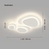 Lámpara de Techo LED Blanca Regulable para Salón Moderno