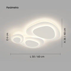 Lámpara de Techo LED Blanca Regulable para Salón Moderno