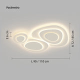 Lámpara de Techo LED Blanca Regulable para Salón Moderno