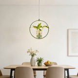 Lámpara Colgante con Plantas LED Circular de Diseño Moderno para Comedor