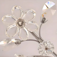 Lámpara de Techo De Cristal Floral Moderna Ajustable para Salón