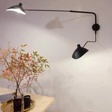 Aplique de Pared Lectura Moderno Ajustable Negro Dormitorio