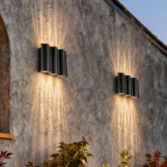 Aplique Bidireccional Exterior Diseño Moderno LED IP65 Negro
