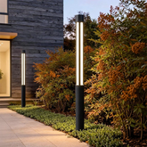 Baliza exterior LED de diseño moderno IP65 negra para jardín