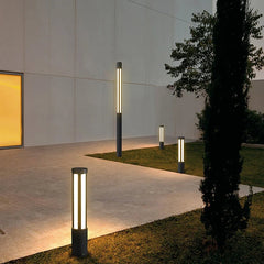 Baliza exterior LED de diseño moderno IP65 negra para jardín