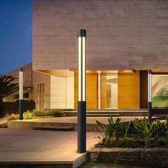 Baliza exterior LED de diseño moderno IP65 negra para jardín