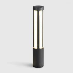 Baliza exterior LED de diseño moderno IP65 negra para jardín