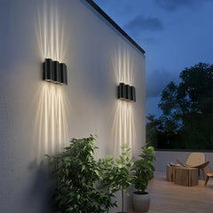 Aplique bidireccional exterior moderno negro LED IP65 para porch