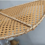 Lámpara Colgante Rattan LED Tejida a Mano Diseño Floral Salón