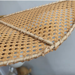 Lámpara Colgante Rattan LED Tejida a Mano Diseño Floral Salón