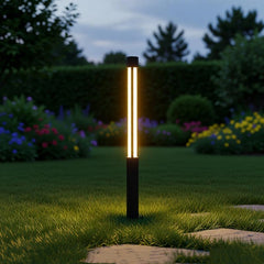 Baliza exterior LED de diseño moderno IP65 negra para jardín