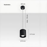 Lámpara Cilíndrica Colgante LED Diseño Minimalista para Isla de Cocina