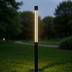 Baliza exterior LED de diseño moderno IP65 negra para jardín