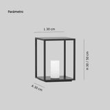 Lámpara solar LED para jardín exterior IP65 negra moderna
