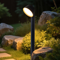 Baliza LED de jardín exterior IP65 luz cálida negra moderna
