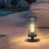 Farol Sobremuro Exterior Solar LED IP65 para Jardín Negra Moderna