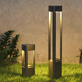 Baliza De Exterior Solar IP54 De Metal Diseño Moderno Negra