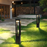 Baliza Solar De Exterior LED De Metal Diseño Moderno Jardín Negra