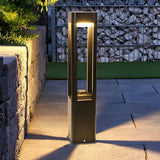 Baliza Solar De Exterior LED De Metal Diseño Moderno Jardín Negra