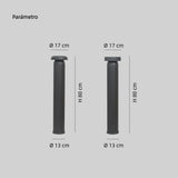 Baliza de Luz Exterior LED IP65 Diseño Moderno Jardín Negra