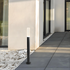 Iluminación Baliza De Exterior LED IP65 Diseño Minimalista Jardín Negra
