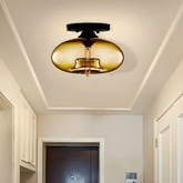 Lámpara De Techo De Vidrio Soplado LED Diseño Moderno 28 cm Pasillo