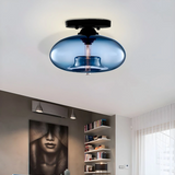 Lámpara De Techo De Vidrio Soplado LED Diseño Moderno 28 cm Pasillo
