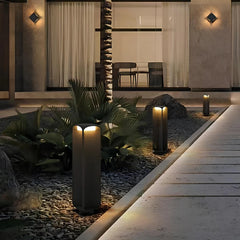 Baliza de Exterior Jardín LED IP65 Luz Cálida de Metal Diseño Moderno